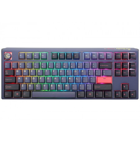 Ducky One 3 Cosmic Blue TKL Gaming Keyboard, RGB LED - MX-Silent-Red