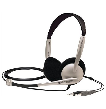 Koss | CS100 | Headphones | Wired | On-Ear | Microphone | Black/Gold