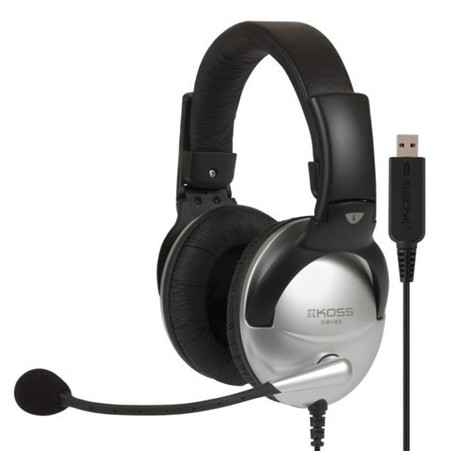 Koss | SB45 USB | Gaming headphones | Wired | On-Ear | Microphone | Noise canceling | Silver/Black