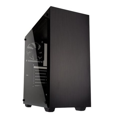 Kolink Stronghold Mid Tower, Tempered Glass - black Window