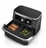 Ninja AF500EU fryer Double 10.4 L Stand-alone 2470 W Hot air fryer Black, Stainless steel