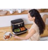 Ninja AF500EU fryer Double 10.4 L Stand-alone 2470 W Hot air fryer Black, Stainless steel