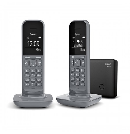 Gigaset laidinis telefonas su bevieliu rageliu CL390 Duo Gray