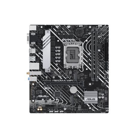 ASUS PRIME H610M-A WIFI | Processor family Intel H610 | Processor socket 1 x LGA1700 Socket | 2 DIMM slots - DDR5