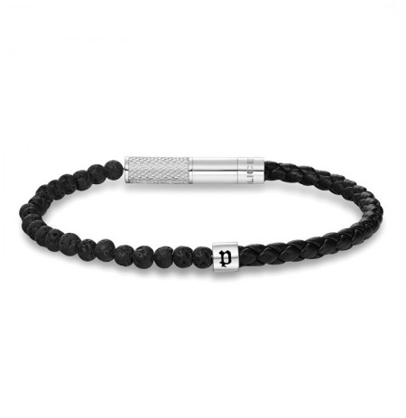 Apyrankė Police Twine Bracelet for Men Stainless Steel with beads and Leather PEAGB0012501