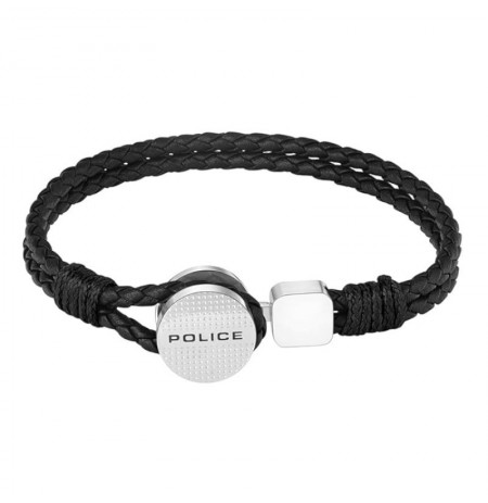 Apyrankė Police - Deep-Set Bracelet for Men Stainless Steel With Leather  PEAGB0005801