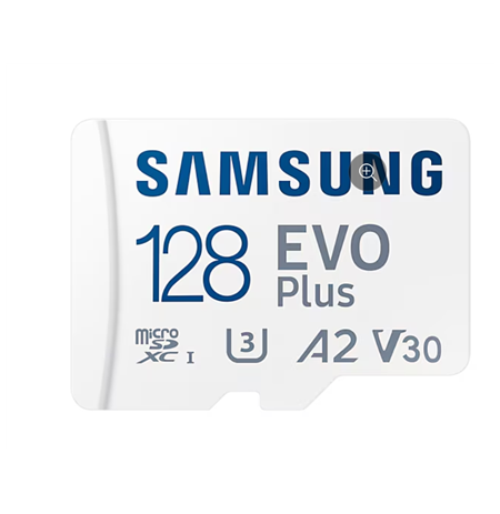 Samsung | MicroSD Card | EVO Plus | 128 GB | microSDXC Memory Card | Flash memory class U3, V30, A2