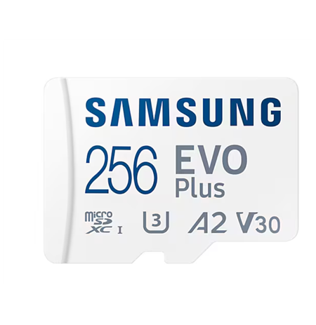 Samsung | MicroSD Card | EVO Plus | 256 GB | microSDXC Memory Card | Flash memory class U3, V30, A2