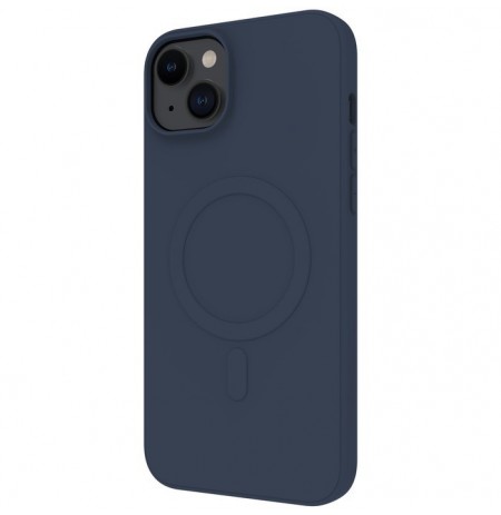 Apple iPhone 15 Plus MagSafe Soft Touch Cover By Muvit Dark Blue