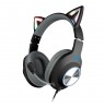Foxxray Shining Cat Gaming Headset Wired Black/Grey
