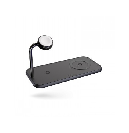 ZENS DUAL+WATCH ALUMINIUM MAGNETIC WIRELESS CHARGER BLACK