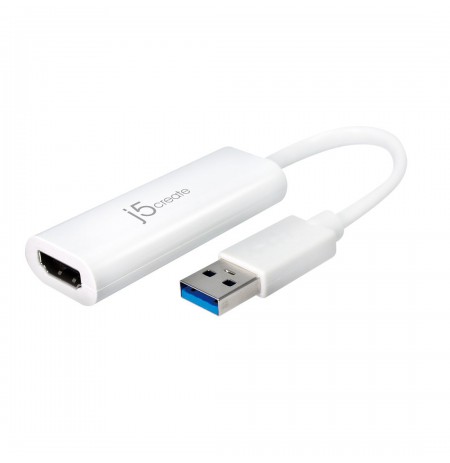 Adapter j5create USB to HDMI Multi-Monitor Adapter (USB3.1m - 4K HDMI f 8cm, colour white) JUA254-N