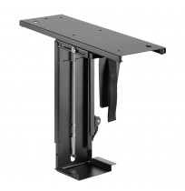 Maclean MC-885 B Under Desk Computer Holder Black Adjustable Max. 10kg.