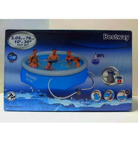Swimming pool flange 300X76cm+filter B57270