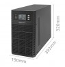 QOLTEC UPS 3KVA | 3000W | POWER FACTOR 1.0 | LCD