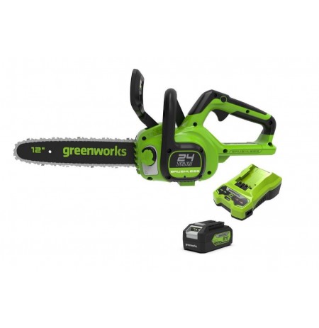 24V Grandininis pjūklas GREENWORKS GD24CS30K4 - Zestaw ładowarka + akumulator 4Ah - 2007007UB