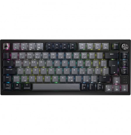 Corsair Gaming K65 Plus Wireless 75% RGB Gaming Keyboard, MLX RED - Black, Grey