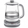 Tefal BJ551B10 Tastea Kettle, Glass, Grey/White