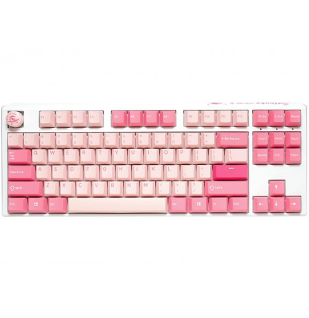 Ducky One 3 Gossamer Pink TKL Gaming Keyboard - MX-Ergo-Clear