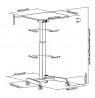 Maclean Laptop Table, Height Adjustable, for Standing Up Work, Max Height 113cm, MC-892B