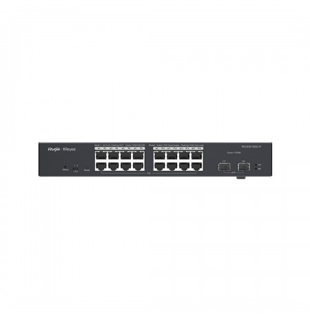 Ruijie Networks RG-ES218GC-P network switch Managed L2 Gigabit Ethernet (10/100/1000) Power over Ethernet (PoE) Black
