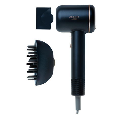 Adler Hair Dryer | AD 2270 SUPERSPEED | 1600 W | Number of temperature settings 3 | Ionic function | Diffuser nozzle | Black
