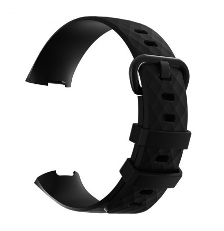 Julman laikrodžio dirželis tinka FitbitCharge 3/4 SL BK L Silikoninis