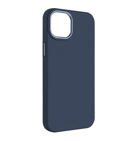 Fixed | MagFlow | Back cover | Apple | iPhone 15 Plus | Liquid silicon | Blue
