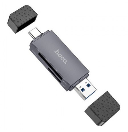 Atminties kortelių skaitytuvas HOCO HB45: SD, TF, USB-A, USB-C