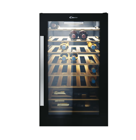 Candy | Wine Cooler | CWC 154 EEL/NF | Energy efficiency class G | Free standing | Bottles capacity 41 | Black