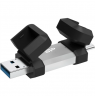 128 GB | Silver | USB Type-A and USB Type-C | Dual USB Drive | Mobile C51