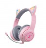 Foxxray FXR-HAB-10 PK DazzleCat Low-Latency Gaming Headset Wireless Grey/Pink