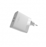 Fixed Dual USB-C Mains Charger, PD support, 65W