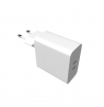 Fixed Dual USB-C Mains Charger, PD support, 65W