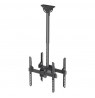 Neomounts NM-C440DBLACK Dual monitor/TV mount ceiling | Adjustable Height