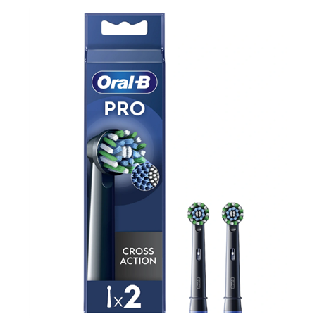 Oral-B | Replaceable toothbrush heads | EB50BRX-2 Cross Action Pro | Heads | For adults | Number of brush heads included 2 | Bla
