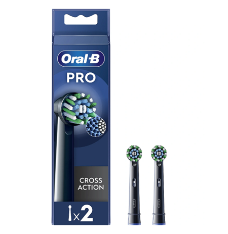 Oral-B | Replaceable toothbrush heads | EB50BRX-4 Cross Action | Heads | For adults | Number of brush heads included 4 | Black