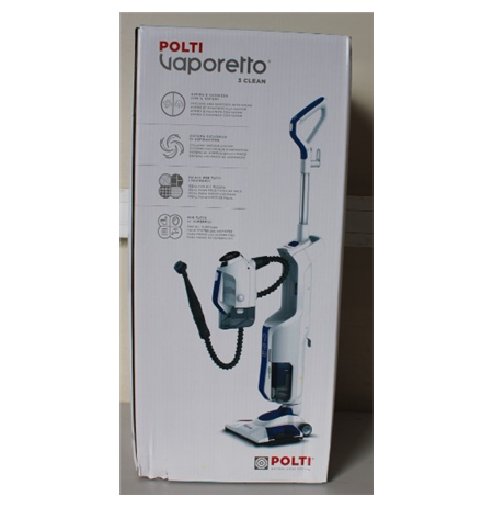 SALE OUT. Polti PTEU0299 VAPORETTO 3 CLEAN_BLUE Vacuum steam mop with portable steam cleaner