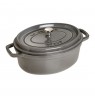STAUB Oval cast iron pot 3.2l graphite