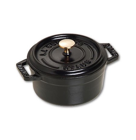 Staub Mini Round Cast Iron Pot - 250 ml, Black