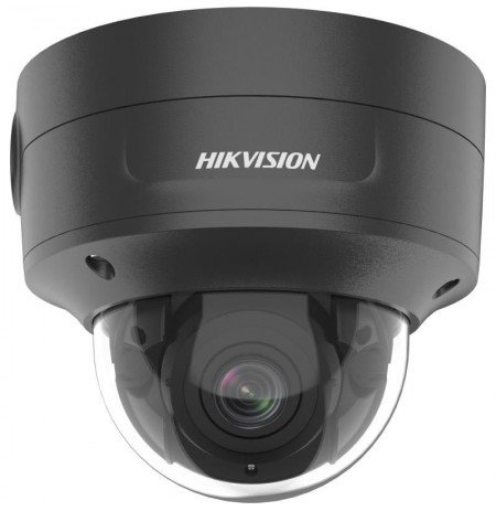 Hikvision dome DS-2CD2746G2-IZS F2.8-12 (juoda, 4 MP, 40 m. IR, AcuSense, Darkfighter)