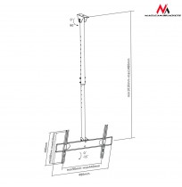 Maclean MC-631 Wall Bracket, Universal Ceiling Bracket Maclean MC-541, LCD LED Plasma 32 "- 55" up to 50kg