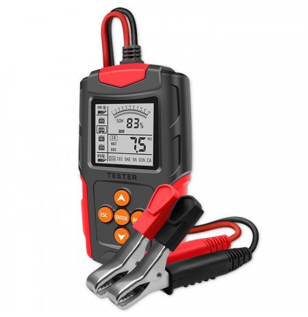 Qoltec 52484 LCD digital battery tester | 12V | 24V | 3Ah-200Ah