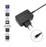 Qoltec 51024 Charger | 65W | 5-20V | 3-3.25A | USB type C | PD | Black