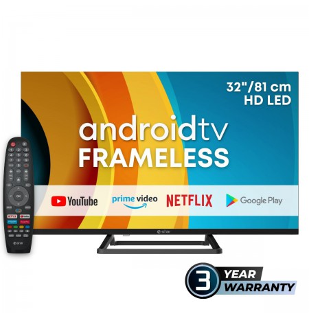 eSTAR Android TV 32"/82cm 2K HD LEDTV32A3T2 Black