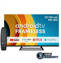eSTAR Android TV 32"/82cm 2K HD LEDTV32A3T2 Black