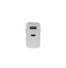 NATEC RIBERA GAN CHARGER 1x USB-A + 1x USB-C 65W WHITE