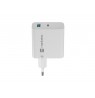 NATEC RIBERA GAN CHARGER 1x USB-A + 1x USB-C 65W WHITE