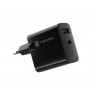 NATEC USB Charger Ribera GaN USB-A+USB-C Power Delivery 45W black