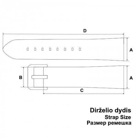 Vostok Europe SPACE RACE Laikrodžio dirželis VE-ALMAZ.01(CR).22.W